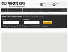 Tablet Screenshot of onlyairportscars.co.uk